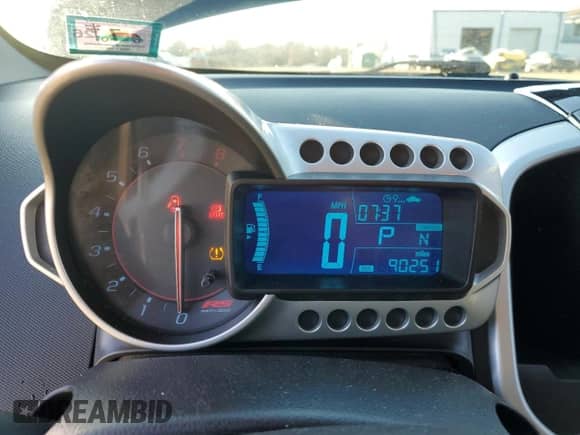 2014 Chevrolet Sonic RS with VIN 1G1JG6SB8E4154496, listed as a Copart auction lot 46096705 with 90,251 mi miles and Salvage title. Bid and sale history available at DreamBid. Image 9.