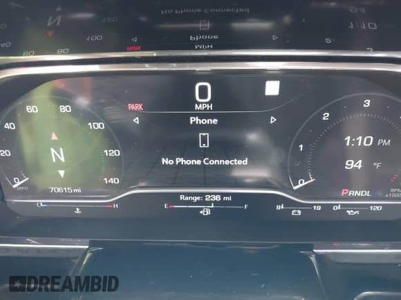 2022 GMC Sierra 1500 Elevation with VIN 3GTPHCEK9NG620707, listed as a IAAI auction lot 42570732 with 70,615 mi miles and . Bid and sale history available at DreamBid. Image 7.