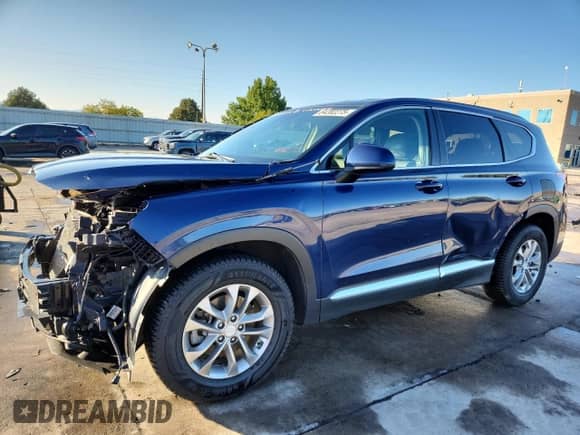 2019 Hyundai Santa Fe SE with VIN 5NMS2CAD7KH120905, listed as a Copart auction lot 84202275 with 149,043 mi miles and Salvage title. Bid and sale history available at DreamBid. Image 1.