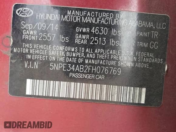 2015 Hyundai Sonata Sport z VIN 5NPE34AB2FH076769, wystawiony jako Copart lot #90493865 z przebiegiem 106 627 mil mil oraz Szkoda całkowita • Salvage title. Historia ofert i sprzedaży dostępna na DreamBid. Obrazek 12.