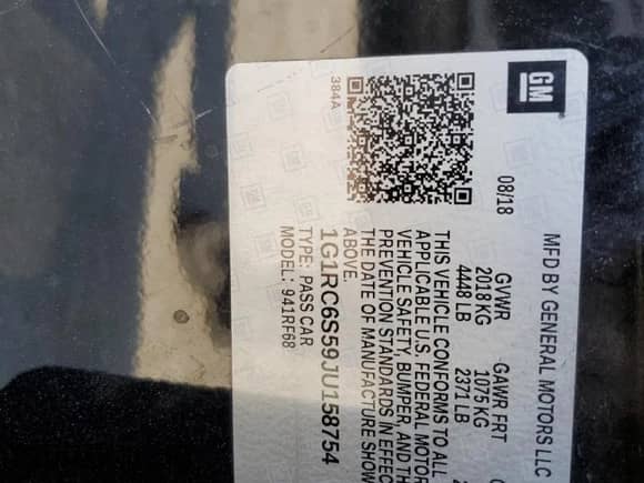 2018 Chevrolet Volt LT с VIN 1G1RC6S59JU158754, выставлен на аукционе Copart как лот 43203433 с пробегом 46 776 миль миль и . История ставок и продаж доступна на DreamBid. Изображение 14.