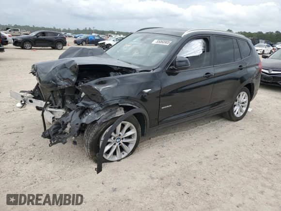 2016 BMW X3 sDrive28i with VIN 5UXWZ7C53G0T43507, listed as a Copart auction lot 55060905 with Not provided miles and Salvage title. Bid and sale history available at DreamBid. Image 1.