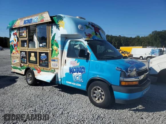 2018 Chevrolet City Express Cargo with VIN 1GB0GRFP7J1219655, listed as a Copart auction lot 76334724 with 56,699 mi miles and Salvage title. Bid and sale history available at DreamBid. Image 1.