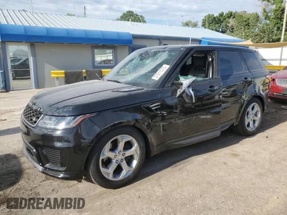 2018 Land Rover Range Rover Sport HSE with VIN SALWR2RK9JA181782, listed as a Copart auction lot 57911275 with 46,125 mi miles and Salvage title. Bid and sale history available at DreamBid. Image 1.