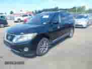 2014 Nissan Pathfinder SV with VIN 5N1AR2MM5EC622663, listed as a IAAI auction lot 43138129 with 113,101 mi miles and . Bid and sale history available at DreamBid. Image 2.