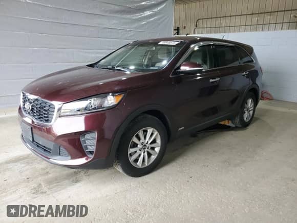 2019 Kia Sorento S with VIN 5XYPGDA5XKG498460, listed as a Copart auction lot 48848515 with 163,731 mi miles and Salvage title. Bid and sale history available at DreamBid. Image 1.