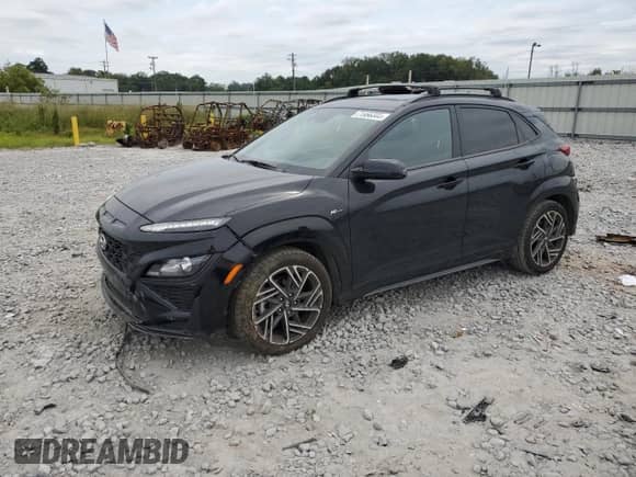 2023 Hyundai Kona N Line with VIN KM8K33A3XPU991393, listed as a Copart auction lot 71996305 with 35,394 mi miles and Salvage title. Bid and sale history available at DreamBid. Image 1.