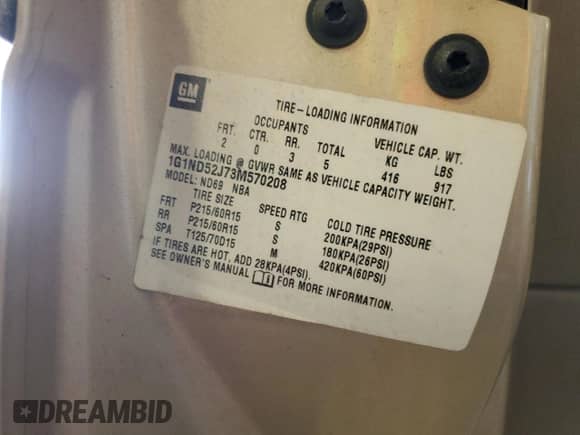 2003 Chevrolet Malibu с VIN 1G1ND52J73M570208, выставлен на аукционе Copart как лот 73095154 с пробегом 86 528 миль миль и Списание • Salvage title. История ставок и продаж доступна на DreamBid. Изображение 12.