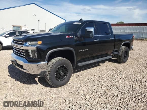 2023 Chevrolet Silverado 2500HD LTZ z VIN 1GC4YPEY4PF107402, wystawiony jako Copart lot #84468265 z przebiegiem 28 256 mil mil oraz Szkoda całkowita • Salvage title. Historia ofert i sprzedaży dostępna na DreamBid. Obrazek 1.