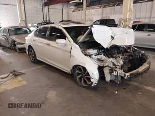 2016 Honda Accord EX-L with VIN 1HGCR2F83GA043586, listed as a IAAI auction lot 42254159 with 85,261 mi miles and . Bid and sale history available at DreamBid. Image 1.