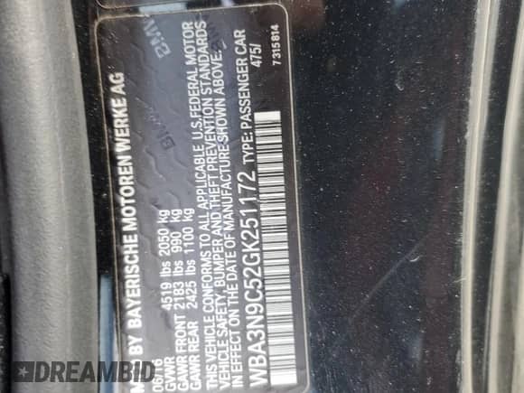 2016 BMW 4 Series 428i xDrive z VIN WBA3N9C52GK251172, wystawiony jako Copart lot #85599165 z przebiegiem 68 743 mil mil oraz Szkoda całkowita • Salvage title. Historia ofert i sprzedaży dostępna na DreamBid. Obrazek 12.