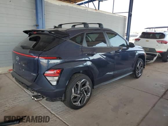 2025 Hyundai Kona N Line S with VIN KM8HBCA3XSU232085, listed as a Copart auction lot 64782225 with 2,925 mi miles and Salvage title. Bid and sale history available at DreamBid. Image 3.