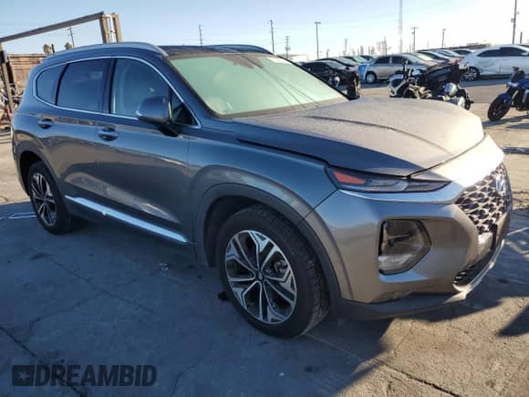 2019 Hyundai Santa Fe Ultimate with VIN 5NMS53AA1KH010560, listed as a Copart auction lot 87085925 with 53,105 mi miles and Salvage title. Bid and sale history available at DreamBid. Image 4.