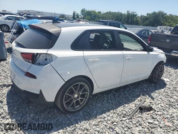 2020 Hyundai Elantra N Line z VIN KMHH55LC7LU139266, wystawiony jako Copart lot #49279955 z przebiegiem 70 688 mil mil oraz Szkoda całkowita • Salvage title. Historia ofert i sprzedaży dostępna na DreamBid. Obrazek 3.