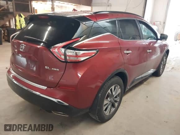 2015 Nissan Murano SL with VIN 5N1AZ2MHXFN234823, listed as a IAAI auction lot 42699103 with 79,964 mi miles and . Bid and sale history available at DreamBid. Image 4.