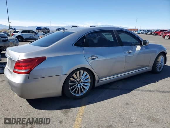 2014 Hyundai Equus Signature z VIN KMHGH4JHXEU076582, wystawiony jako Copart lot #47231705 z przebiegiem 46 347 mil mil oraz Szkoda całkowita • Salvage title. Historia ofert i sprzedaży dostępna na DreamBid. Obrazek 3.