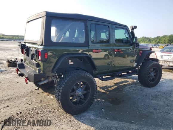 2021 Jeep Wrangler Unlimited Sport S with VIN 1C4HJXDG1MW819912, listed as a Copart auction lot 62340915 with 46,243 mi miles and Salvage title. Bid and sale history available at DreamBid. Image 3.
