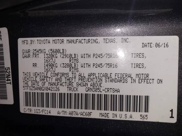 2016 Toyota Tacoma SR5 с VIN 5TFSZ5AN0GX042126, выставлен на аукционе IAAI как лот 43468846 с пробегом 102 638 миль миль и . История ставок и продаж доступна на DreamBid. Изображение 9.