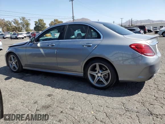 2015 Mercedes-Benz C 300 with VIN 55SWF4JB3FU070892, listed as a Copart auction lot 80575965 with 148,458 mi miles and Salvage title. Bid and sale history available at DreamBid. Image 2.