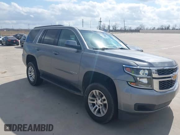 2019 Chevrolet Tahoe LS with VIN 1GNSKAKC7KR347704, listed as a IAAI auction lot 41532849 with 219,466 mi miles and . Bid and sale history available at DreamBid. Image 1.