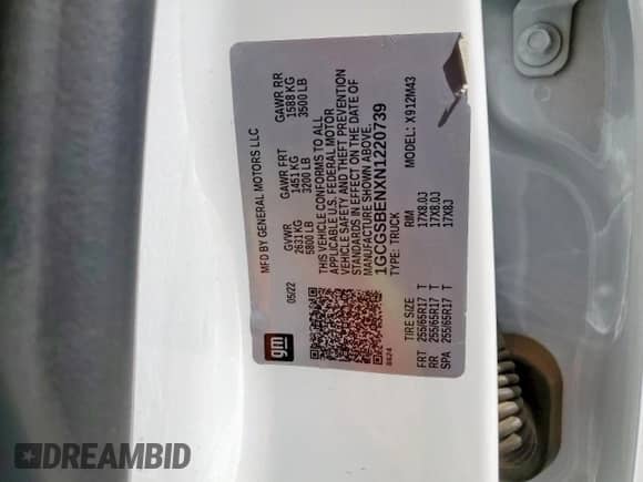2022 Chevrolet Colorado 2WD Work Truck z VIN 1GCGSBENXN1220739, wystawiony jako Copart lot #67602305 z przebiegiem 61 181 mil mil oraz Czysty tytuł • Clean title. Historia ofert i sprzedaży dostępna na DreamBid. Obrazek 12.