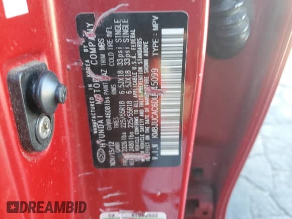 2013 Hyundai Tucson GLS с VIN KM8JUCAC6DU645099, выставлен на аукционе Copart как лот 86072305 с пробегом 143 655 миль миль и Списание • Salvage title. История ставок и продаж доступна на DreamBid. Изображение 13.