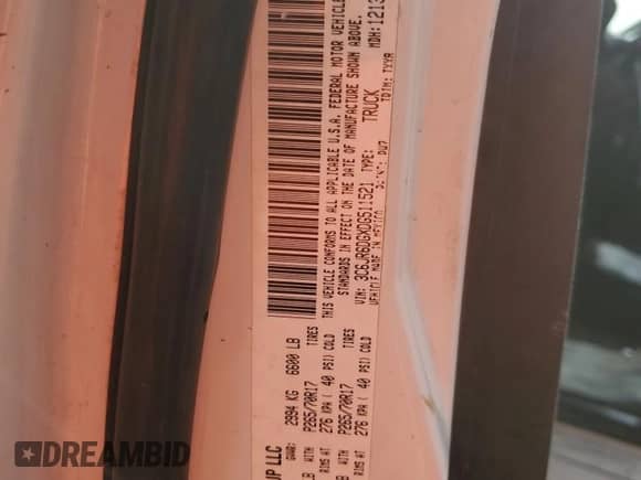 2013 Ram 1500 Tradesman with VIN 3C6JR6DGXDG511521, listed as a Copart auction lot 50256125 with 322,863 mi miles and Salvage title. Bid and sale history available at DreamBid. Image 12.