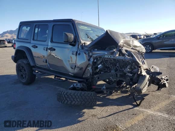 2023 Jeep Wrangler Willys с VIN 1C4HJXDN8PW509467, выставлен на аукционе Copart как лот 82009845 с пробегом 13 040 миль миль и Списание • Salvage title. История ставок и продаж доступна на DreamBid. Изображение 4.