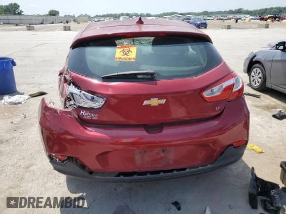 2018 Chevrolet Cruze LT with VIN 3G1BE6SM3JS526252, listed as a Copart auction lot 60914555 with Not provided miles and Salvage title. Bid and sale history available at DreamBid. Image 6.