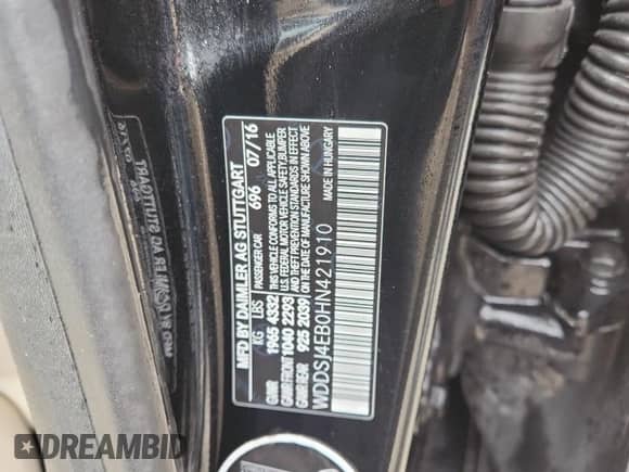 2017 Mercedes-Benz CLA 250 с VIN WDDSJ4EB0HN421910, выставлен на аукционе Copart как лот 71287695 с пробегом 149 464 миль миль и На запчасти • Non repairable. История ставок и продаж доступна на DreamBid. Изображение 14.