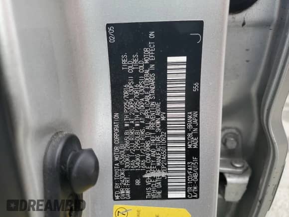 2005 Toyota Highlander with VIN JTEEP21A650110932, listed as a Copart auction lot 86088265 with 166,208 mi miles and Salvage title. Bid and sale history available at DreamBid. Image 14.