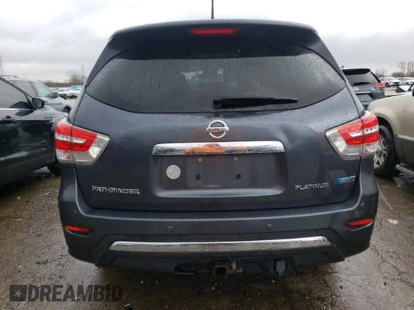 2014 Nissan Pathfinder SL Hybrid z VIN 5N1CR2MN1EC661185, wystawiony jako Copart lot #49223484 z przebiegiem 155 824 mil mil oraz Szkoda całkowita • Salvage title. Historia ofert i sprzedaży dostępna na DreamBid. Obrazek 6.
