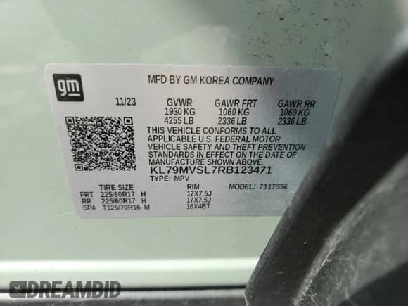 2024 Chevrolet TrailBlazer ACTIV z VIN KL79MVSL7RB123471, wystawiony jako Copart lot #61374115 z przebiegiem 12 047 mil mil oraz Szkoda całkowita • Salvage title. Historia ofert i sprzedaży dostępna na DreamBid. Obrazek 14.