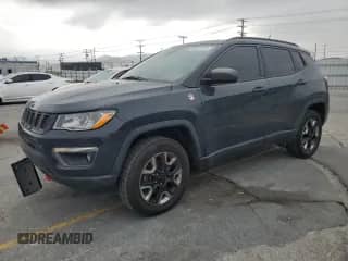 2017 Jeep Compass Trailhawk with VIN 3C4NJDDB0HT659636, listed as a Copart auction lot 62021725 with 34,092 mi miles and Salvage title. Bid and sale history available at DreamBid. Image 1.