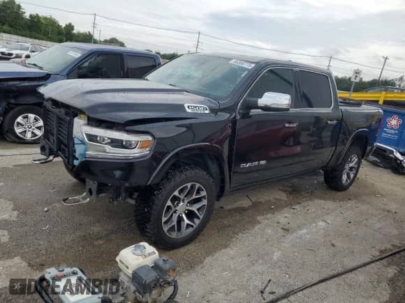2020 Ram 1500 Longhorn with VIN 1C6SRFKT0LN275942, listed as a Copart auction lot 66350775 with 193,765 mi miles and Salvage title. Bid and sale history available at DreamBid. Image 1.
