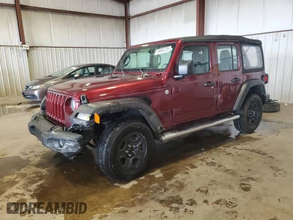 2021 Jeep Wrangler Unlimited 80th Anniversary with VIN 1C4HJXDG6MW721183, listed as a Copart auction lot 69084725 with 52,662 mi miles and Salvage title. Bid and sale history available at DreamBid. Image 1.