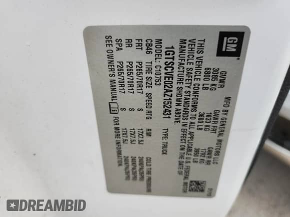 2010 GMC Sierra 1500 SLE с VIN 1GTSCVE02AZ152431, выставлен на аукционе Copart как лот 69127745 с пробегом 174 523 миль миль и Списание • Salvage title. История ставок и продаж доступна на DreamBid. Изображение 12.