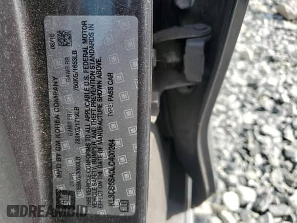 2020 Chevrolet Spark LS с VIN KL8CB6SA0LC400264, выставлен на аукционе Copart как лот 83825945 с пробегом 91 095 миль миль и Списание • Salvage title. История ставок и продаж доступна на DreamBid. Изображение 12.