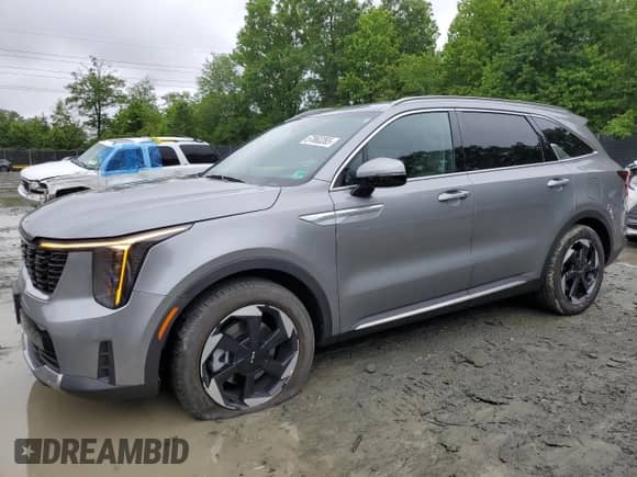 2025 Kia Sorento EX with VIN KNDRJDJH0S5300224, listed as a Copart auction lot 57863265 with 2,513 mi miles and Salvage title. Bid and sale history available at DreamBid. Image 1.