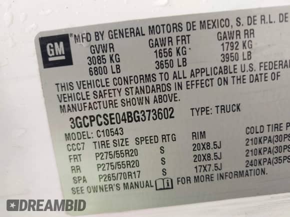2011 Chevrolet Silverado 1500 LT z VIN 3GCPCSE04BG373602, wystawiony jako IAAI lot #42766018 z przebiegiem 152 477 mil mil oraz . Historia ofert i sprzedaży dostępna na DreamBid. Obrazek 9.