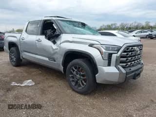 2024 Toyota Tundra Platinum with VIN 5TFNA5DB7RX142071, listed as a IAAI auction lot 41830623 with 23,163 mi miles and . Bid and sale history available at DreamBid. Image 1.