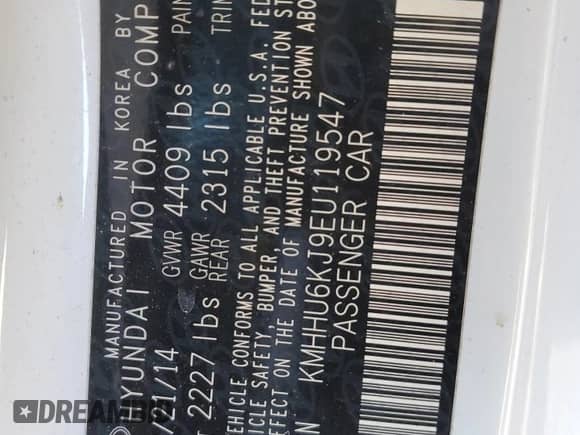 2014 Hyundai Genesis Coupe Grand Touring z VIN KMHHU6KJ9EU119547, wystawiony jako Copart lot #88360565 z przebiegiem 85 873 mil mil oraz Szkoda całkowita • Salvage title. Historia ofert i sprzedaży dostępna na DreamBid. Obrazek 12.