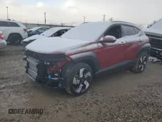 2025 Hyundai Kona Limited с VIN KM8HECA39SU222008, выставлен на аукционе Copart как лот 49120065 с пробегом 1 613 миль миль и Списание • Salvage title. История ставок и продаж доступна на DreamBid. Изображение 1.