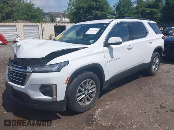 2023 Chevrolet Traverse LT with VIN 1GNEVHKW7PJ205205, listed as a IAAI auction lot 42746902 with 47,791 mi miles and . Bid and sale history available at DreamBid. Image 2.