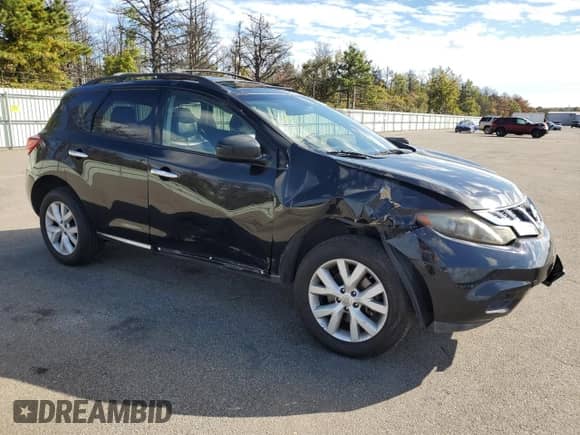 2011 Nissan Murano SL with VIN JN8AZ1MW8BW177267, listed as a Copart auction lot 86824895 with 169,995 mi miles and Salvage title. Bid and sale history available at DreamBid. Image 4.