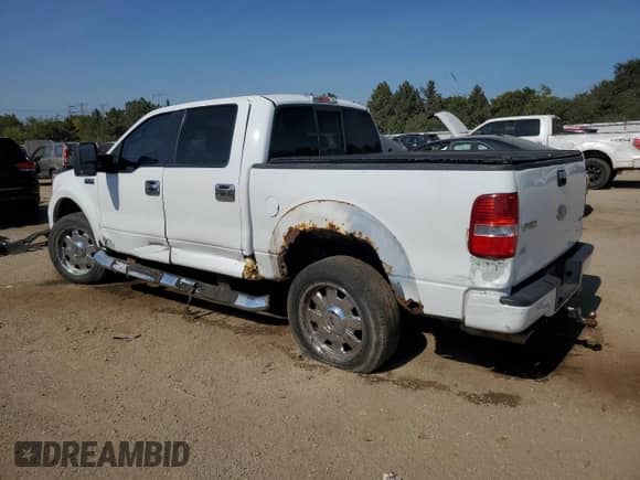 2005 Ford F-150 XLT with VIN 1FTPW14555FB21541, listed as a Copart auction lot 81120125 with 167,437 mi miles and Salvage title. Bid and sale history available at DreamBid. Image 2.