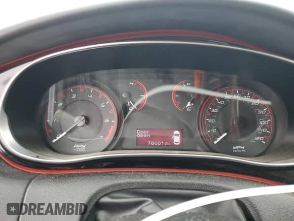 2016 Dodge Dart SXT Sport Blacktop with VIN 1C3CDFFAXGD817925, listed as a Copart auction lot 56976045 with 76,001 mi miles and Salvage title. Bid and sale history available at DreamBid. Image 9.