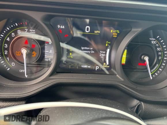 2024 Jeep Wrangler Sahara with VIN 1C4RJXP63RW145812, listed as a Copart auction lot 63161905 with 10,380 mi miles and Salvage title. Bid and sale history available at DreamBid. Image 9.