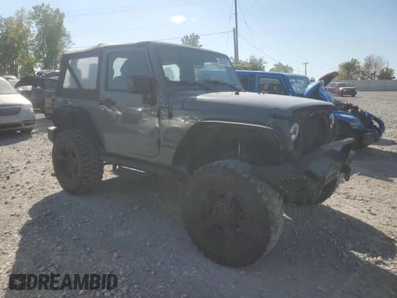 2014 Jeep Wrangler Sport with VIN 1C4AJWAG6EL181224, listed as a Copart auction lot 82060695 with 97,609 mi miles and Clean title. Bid and sale history available at DreamBid. Image 4.