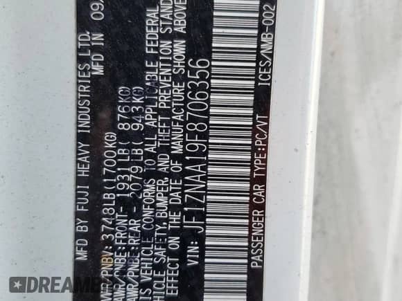 2015 Scion FR-S with VIN JF1ZNAA19F8706356, listed as a Copart auction lot 81692735 with 103,162 mi miles and Salvage title. Bid and sale history available at DreamBid. Image 12.